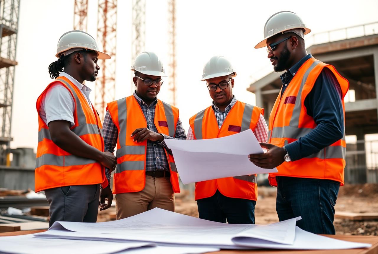 Okyerepo & Sons engineering team on site